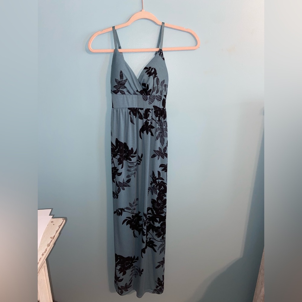 Small blue floral maxi dress